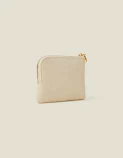 Accessorize Initial Coin Purse Cream