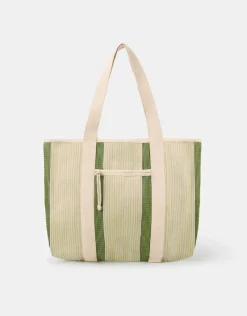 Accessorize Irregular Stripe Pocket Tote Bag