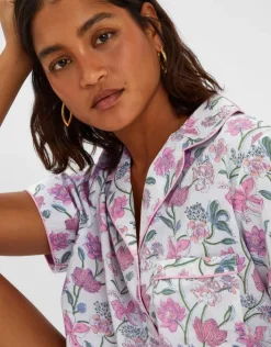 Accessorize Jasmine Floral Print Pyjama Set Pink