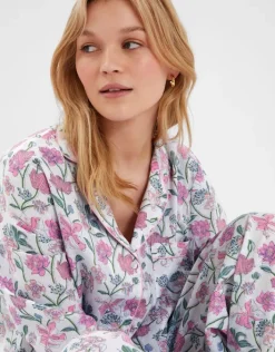 Accessorize Jasmine Print Long Pyjamas Set Pink