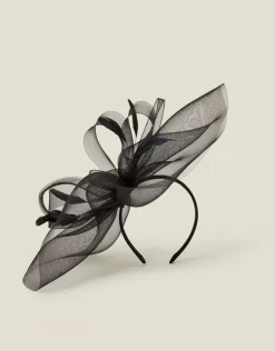 Accessorize Large Crin Fascinator Black