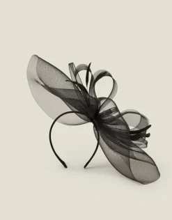 Accessorize Large Crin Fascinator Black