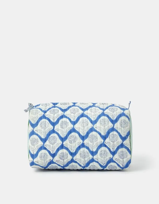 Accessorize Large Dandelion Print Quilted Make Up Bag