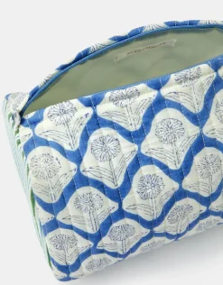 Accessorize Large Dandelion Print Quilted Make Up Bag