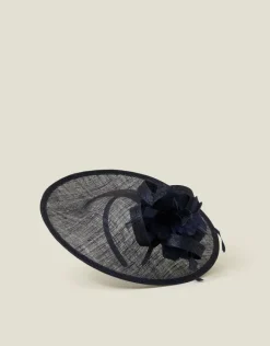 Accessorize Large Disc Feather Corsage Fascinator Blue