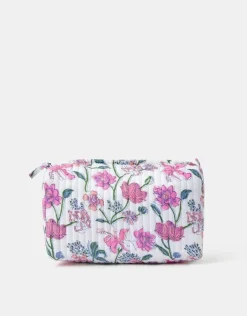 Accessorize Large Floral Print Quilted Make Up Bag