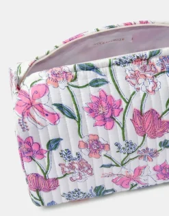 Accessorize Large Floral Print Quilted Make Up Bag