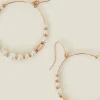 Accessorize Large Pearl Beaded Hoop Earrings