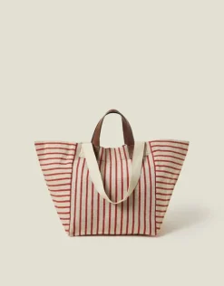 Accessorize Large Stripe Canvas Tote Bag