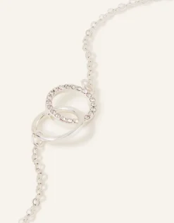 Accessorize Linked Circle Pendant Necklace