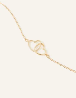 Accessorize Linked Heart Pendant Necklace