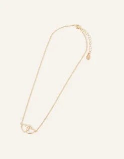 Accessorize Linked Heart Pendant Necklace