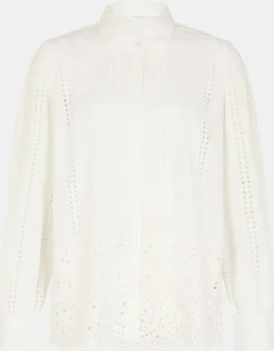 Accessorize Long Sleeve Broderie Shirt White
