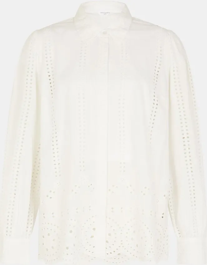 Accessorize Long Sleeve Broderie Shirt White
