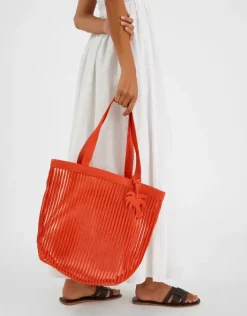 Accessorize Mesh Stripe Shopper Bag