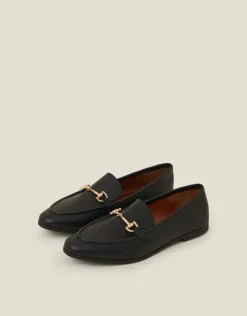 Accessorize Metal Bar Loafers Black