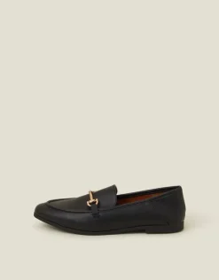 Accessorize Metal Bar Loafers Black