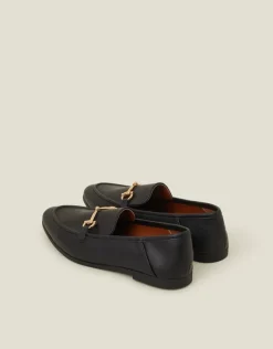 Accessorize Metal Bar Loafers Black