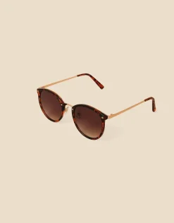 Accessorize Metal Bridge Round Preppy Sunglasses