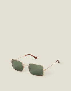 Accessorize Metal Frame Slim Square Sunglasses