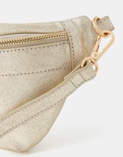 Accessorize Metallic Leather Sling Crossbody Bag