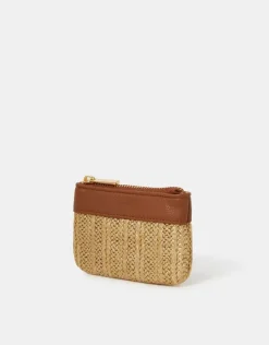 Accessorize Metallic Raffia Coin Purse