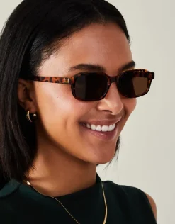 Accessorize Mini Crystal Tortoiseshell Square Sunglasses