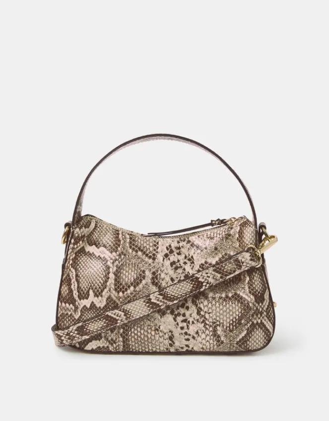 Accessorize Mini Faux Snakeskin Handbag