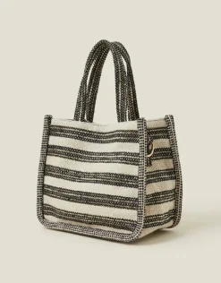 Accessorize Mini Woven Stripe Handbag