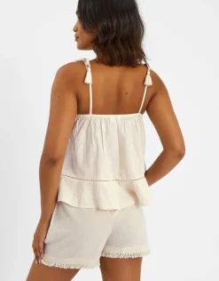 Accessorize Mirror Embroidered Cami Top Ivory