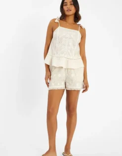 Accessorize Mirror Embroidered Cami Top Ivory