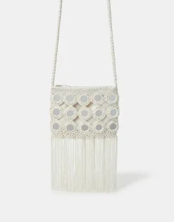 Accessorize Mirror Fringe Crossbody Bag