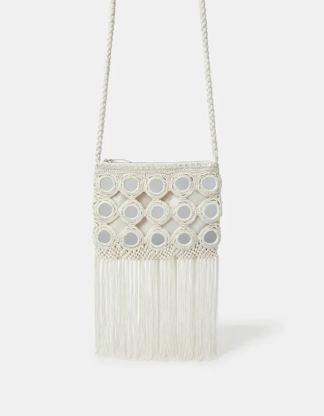 Accessorize Mirror Fringe Crossbody Bag