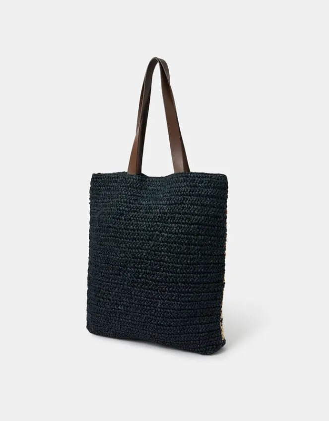 Accessorize Mix Raffia Tote Bag