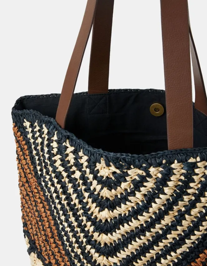 Accessorize Mix Raffia Tote Bag