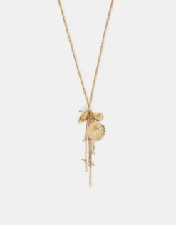 Accessorize Ocean Charm Pendant Necklace Gold