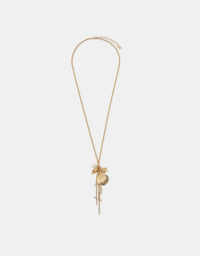 Accessorize Ocean Charm Pendant Necklace Gold