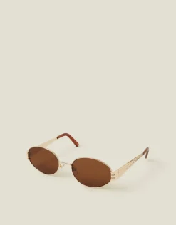 Accessorize Oval Metal Frame Sunglasses