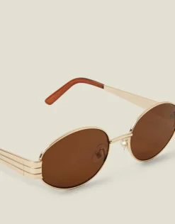 Accessorize Oval Metal Frame Sunglasses