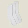 Accessorize 3-Pack Ankle Socks White
