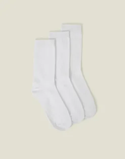 Accessorize 3-Pack Ankle Socks White