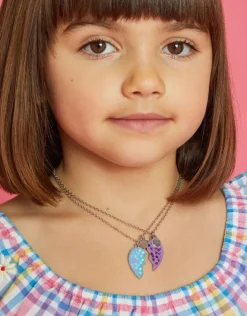Accessorize 2-Pack BBF Heart Friendship Necklaces