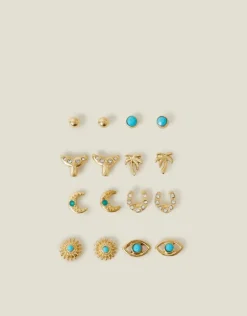 Accessorize 8-Pack Beach Stud Earrings