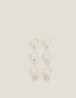 Accessorize 3-Pack Bow Huggie Hoop Earrings