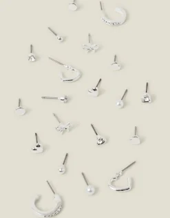 Accessorize 10-Pack Bow Stud and Hoop Earrings