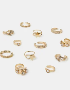 Accessorize 6-Pack Celestial Ear Cuffs Gold