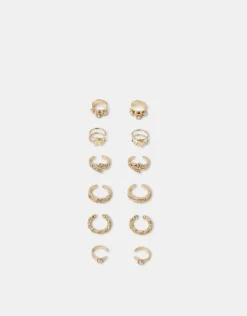 Accessorize 6-Pack Celestial Ear Cuffs Gold