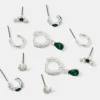 Accessorize 5-Pack Celestial Gem Stud & Hoop Earrings