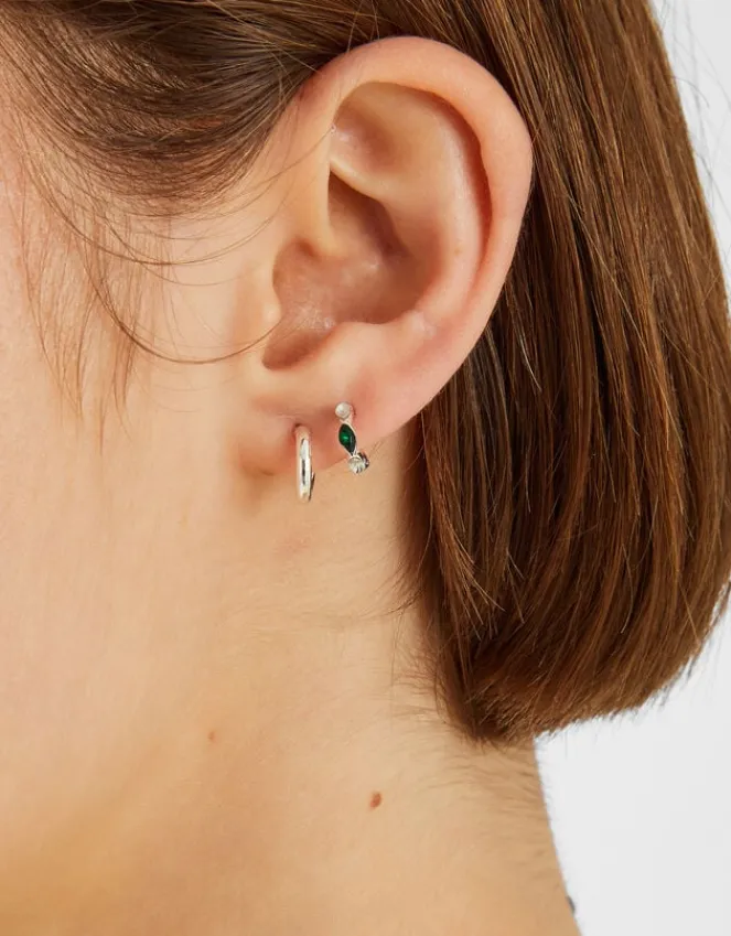 Accessorize 5-Pack Celestial Gem Stud & Hoop Earrings