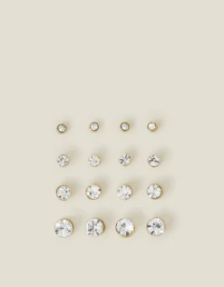 Accessorize 8-Pack Crystal Stud Earrings